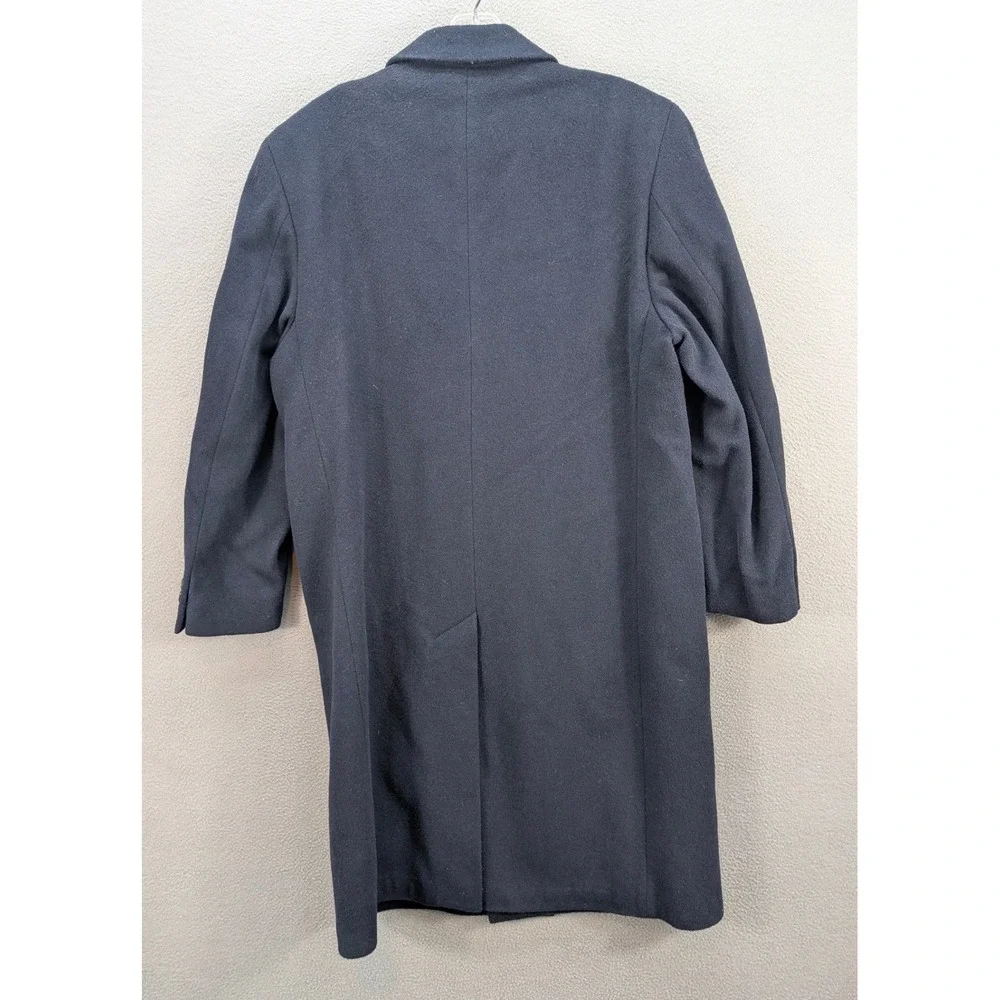 Men's Wool Double Breasted Overcoat Long Trench Coat Czech Republic Navy Large?